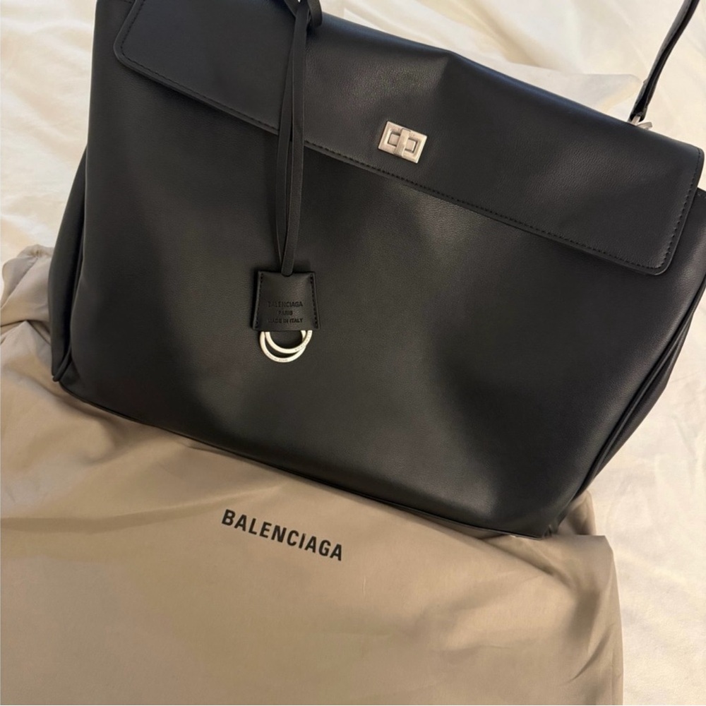 Large Black Rodeo Leather Bag